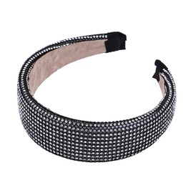 Healvian Hair Ring Rhinestone Headband for Curly Thick Hair Simple Headdress Fashion Accessory Spa Headband