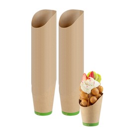 Restaurantware-Sustain 12 Ounce Charcuterie Cups, 100 Disposable French Fry Holders - No-Grease Lining, Incline Rim, Kraft Paper Snack Cups, For Birthday Parties, Events, Weddings, Buffets And More