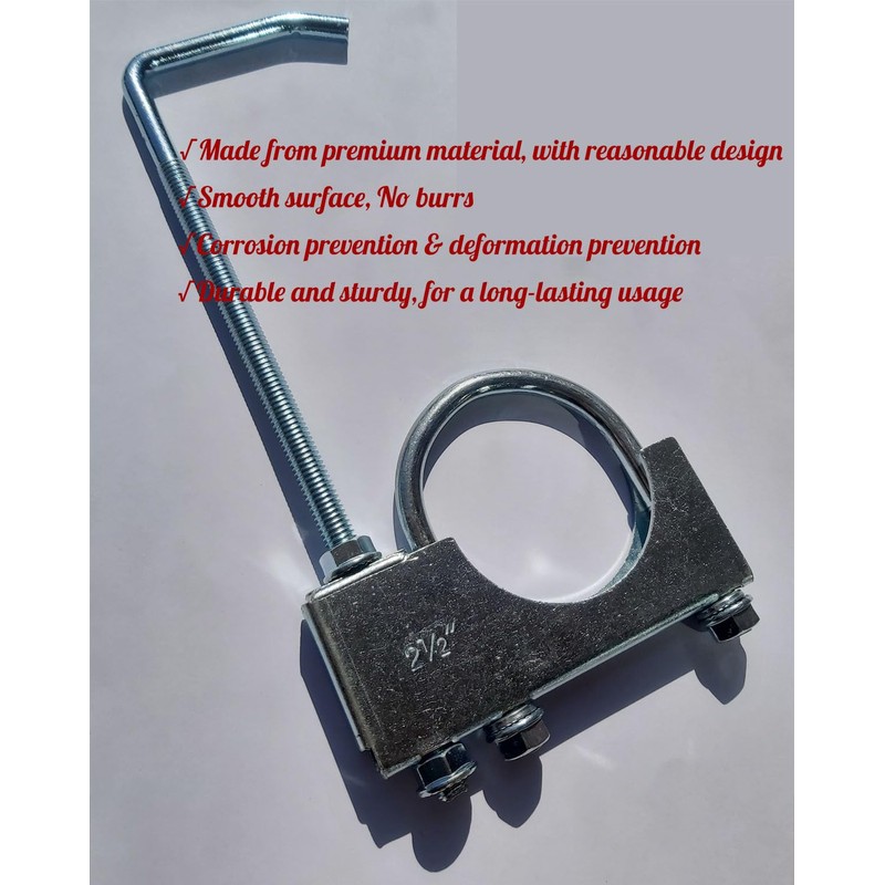 2Packs 2-1/2" Heavy Duty Exhaust System Hanger, Universal Exhuast Hanger,