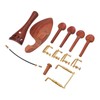 4/4 Wood Violin Parts Tailpiece Chinrest Tuning Pegs Metal Tail