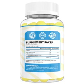 Naturenutri 3Packs - Creatine Gummies (1500mg) - 180 Orange Gummies for Energy