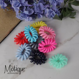 Jumbo Coil Pony Holder Hair Ties - Set of 4 (Red)