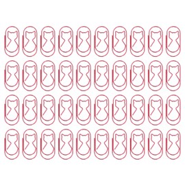 4 Box Cute Cat Paper Clip Fun Shaped Plated Surface Paper Clamp Bookmark Clips Wire Bookmark for File Classification Red