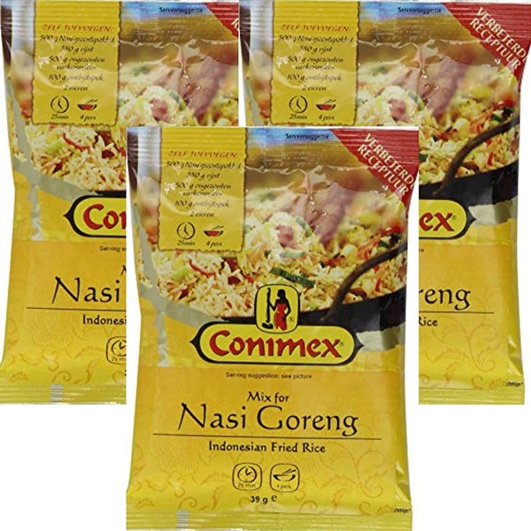 Conimex Nasi Goreng Mix - (3-Packs) - Indonesian Fried Rice Seasoning Mix, Dutch Holland Import