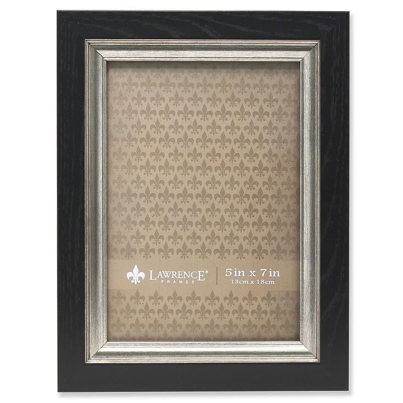 Lawrence Frames Black with Burnished Silver Composite Picture Frame, 5