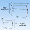 YUBELLES Clothes Drying Rack, Adjustable and Foldable Laundry Rack, Space