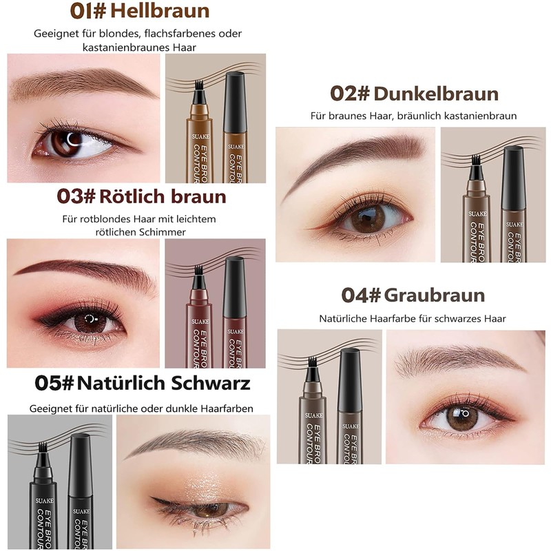 5 Colours Eyebrow Pencil, Eyebrow Pencil, Waterproof Eyebrow Pencil, Waterproof