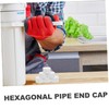 VILLFUL 20pcs Hexagonal Ppr End Cap Fitting Frost Resistant Water