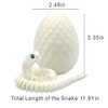 Vantico 3D Printed Snake Egg with Articulated Snake Inside, White