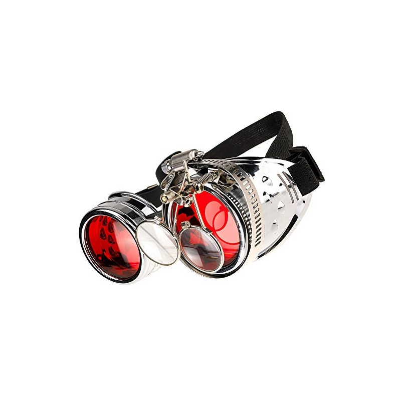 MFAZ Morefaz Ltd Welding Cyber Goggles Steampunk Goth Round Cosplay