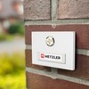 Metzler Doorbell in White, Interchangeable Name Plate, Powder-Coated in RAL