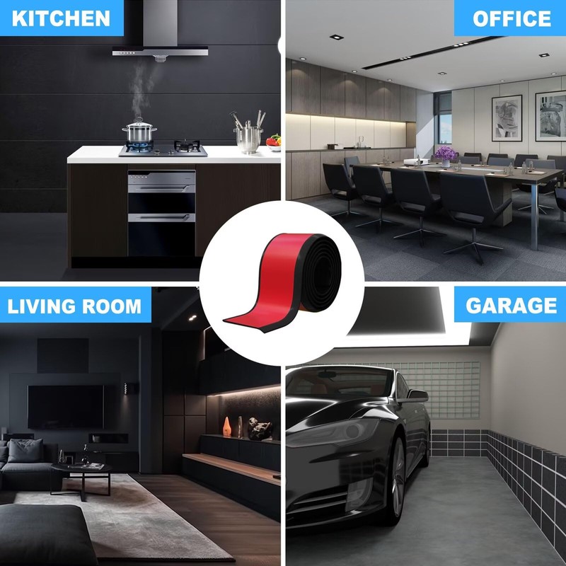 Duzzy Flexible Baseboard Molding Trim, 6 Inch(W) x 40 Feet(L)