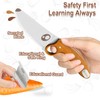 Kids Knife Set for Real Cooking with Educational Ring &