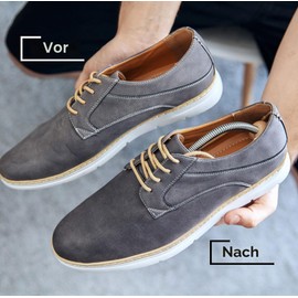 Kaps Wooden Shoe Tree for Men & Women (2 Pairs) 36-37 EUR - Wooden Shoe Shaper Absorbs Moisture Reduces Wrinkles - For Leather & Suede - Retains Shape