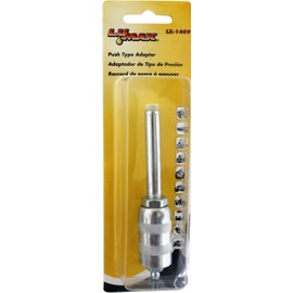 LUMAX LX-1409 Silver Push-Type Adapter. Grease Gun Accessory to Help to Grease Hard to Reach and Obstructed Grease Fittings. Includes a Slide-on Locking Sleeve.