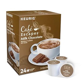 Cafe Escapes, Milk Chocolate Hot Cocoa, Single-Serve Keurig K-Cup Pods, 96 Count (4 Boxes of 24 Pods)