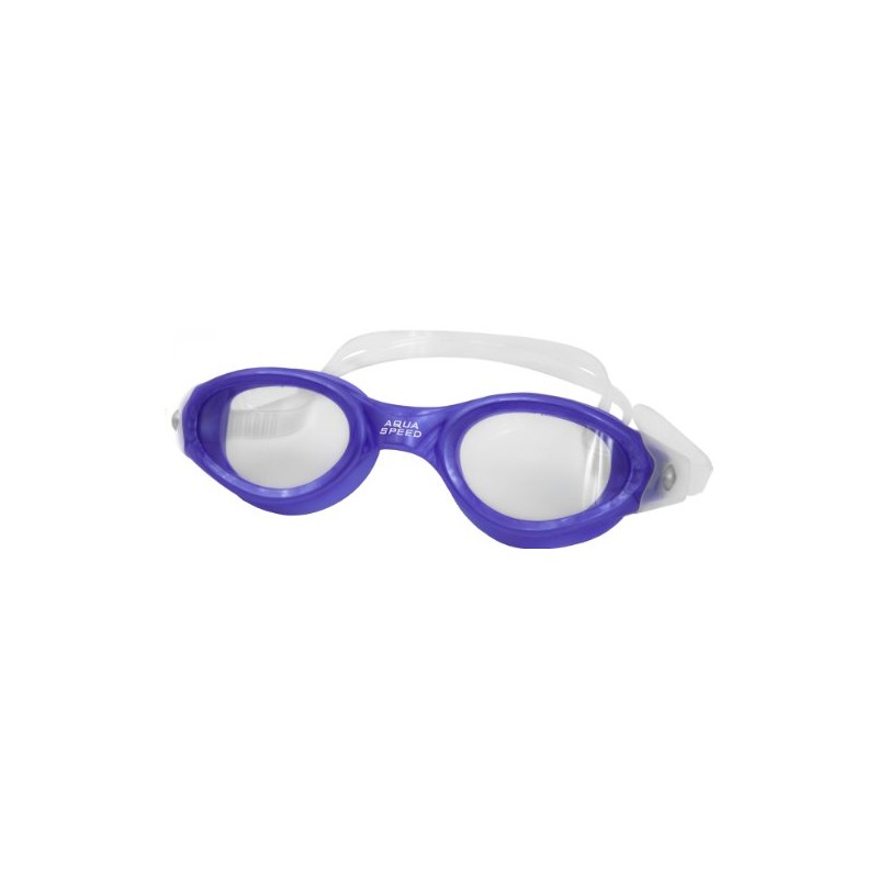 Aqua-Speed Men's Pacific Monoblock Swim Goggles, Blue/Clear, One size