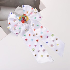 Birthday Hair Bow Clips for Women Beaded Colorful 16 Birthday Hair Bows Happy Birthday Bow Hair Ribbons Birthday Hair Accessories Birthday Party Favor