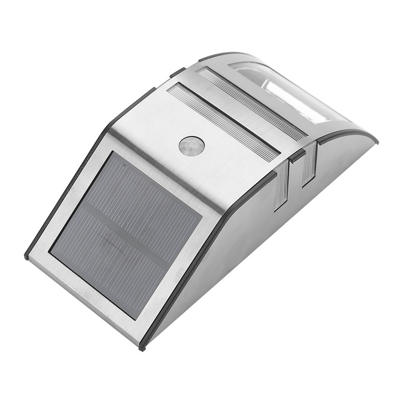 Solar Powered PIR Motion Sensor 2 LED Path Wall Light