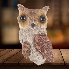 Owl Christmas Ornament, Woodland Animals Holiday Decor, Hanging Tree Decorations by Christmas Market Ornaments - Gold Glitter