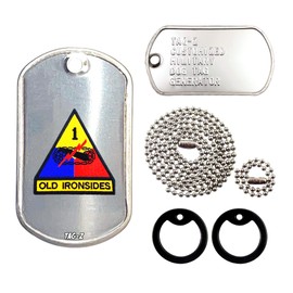 1ST Armored Division Patch - Customized - Full Set - Tag-Z Dog Tags