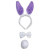 Petitebelle Headband Bowtie Tail Costume for Adults, Bunny Purple