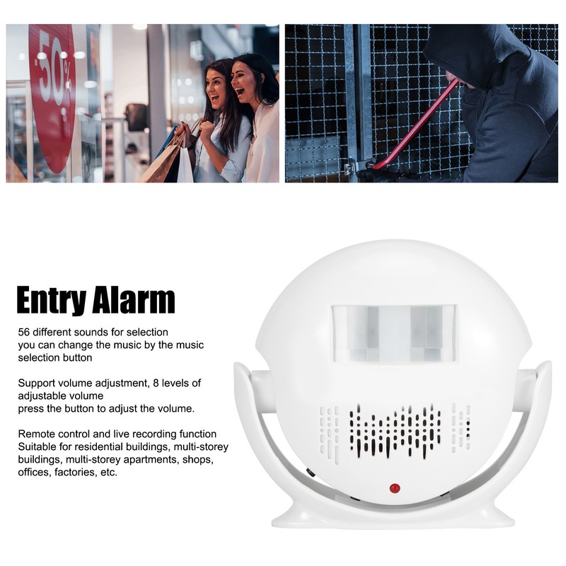 Waytronic Welcome Doorbell Alarm IR Infrared Sensor Voice Prompt Door