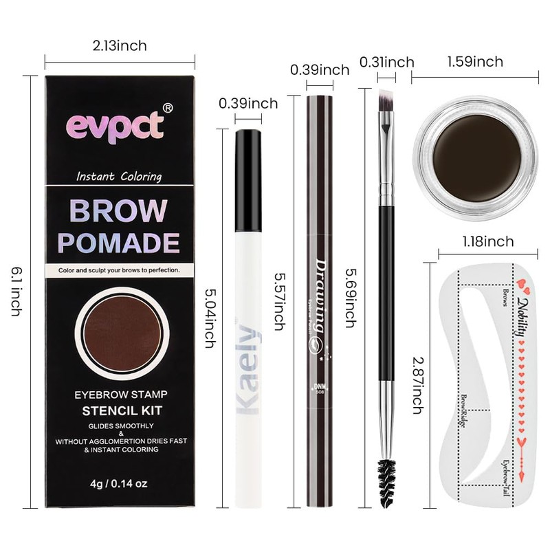evpct Eyebrow Stamp Pencil Kit for Eyebrows, Makeup Brow Stamp
