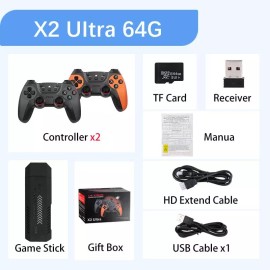 TOPCHANCES Retro Home Game Console Wireless Double Handle Console Plug and Play Game Stick