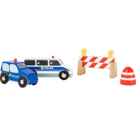 small foot wooden toys Policemen 4Piece Playset Compatable with All Common Wooden Trains & Toys Designed for Children Ages 3+, Multi (10904)