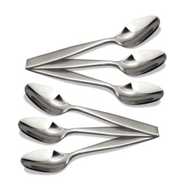 CAMRI Teaspoons Set of 6 - Stainless Steel Tea Spoons 6, Tea Spoon for Coffee & Dessert, 5.2 inches, Heavy Duty, Dishwasher Safe, Spoon Set for Home Kitchen & Restaurant (C4 - Pack of 6)