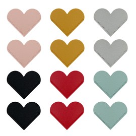 Heart Shaped Leather Bookmark Cute Corner Page Markers Reading Accessories for Book Lovers Handcrafted Reading Gifts for Men and Women Ideal Bookmark for Avid Readers (12 Pcs)