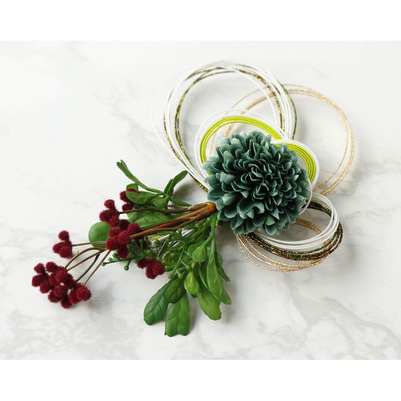 piece MIZUHIKI PHC-088-2 Waterfall Ornament Flower Green