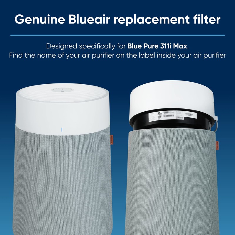 BLUEAIR Blue Pure 311i Max Genuine Replacement Filter, Blue Pure