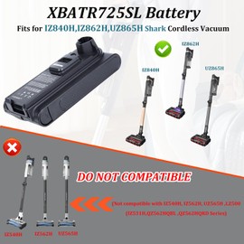 Mozzoom XBATR725SL 25.2V Replacement for Shark Stratos Series IZ840H, IZ862H, UZ865H, IZ862HC, UZ865HCCO Cordless Vacuums (NOT Compatible with IZ540H, IZ562H, UZ565H, LZ500)