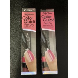 Sally Hansen Color Quick Fast Dry Nail Color Pen, 21 Coral Pink (Pack of 2)