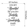 Family Fearfully and Wonderfully Made Beautiful Quote Wall Decal Decoration