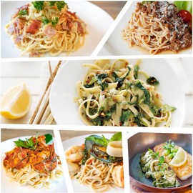 MOKI Oat Fiber Spaghetti＆Fettuccine, Gluten-Free, Low Carb, Keto-Friendly, Paleo-Friendly, Vegan, Zero Calorie Spaghtti 3.53 oz Each (12 Packs,Six bags each)