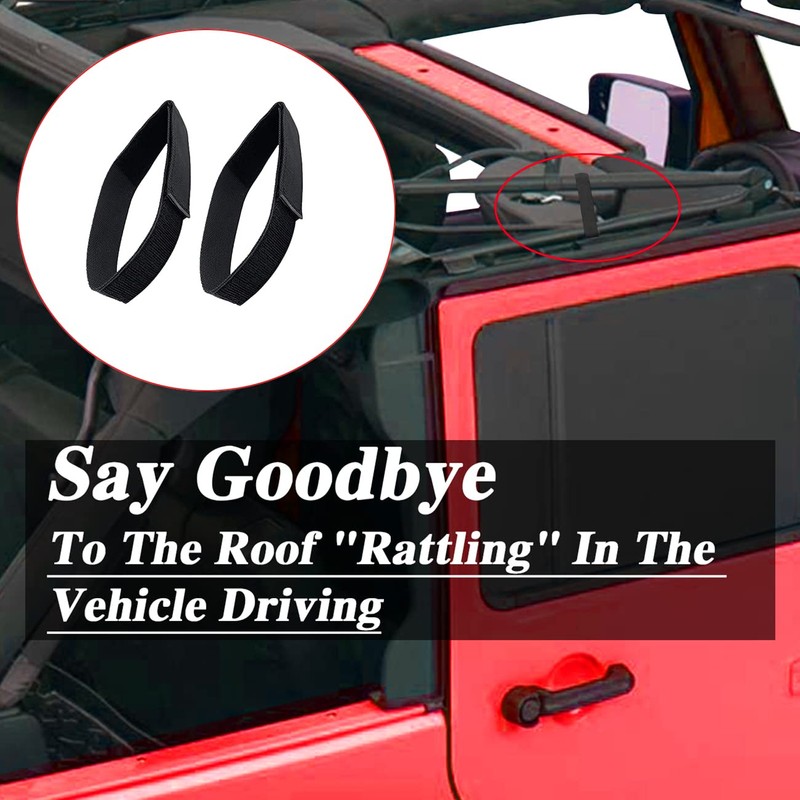 Tie Down Straps for Jeep Wrangler Jk,Soft Top Straps/Rear Window