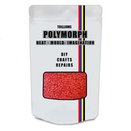 Hand Moldable Red Polymorph 100g Thermoplastic Unlimited Uses - Crafts, DIY Repairs, Modeling, Prototyping