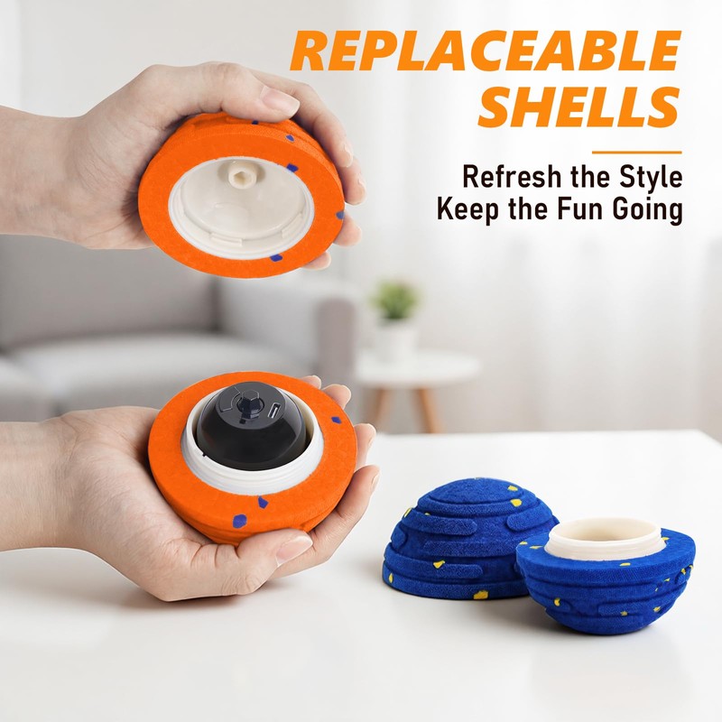 PETSWEET Remote Control Dog Toy Ball, Interactive Self Bouncing E-TPU