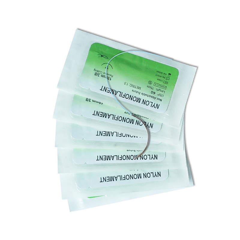 12PCS Suture Thread Individual Package Stainless Steel Nylon Suture Thread