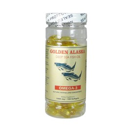 Aceite de pescado dorado de Alaska Omega-3 1000 mg  Cápsulas blandas de EPA y DHA  Favorece la salud cardíaca, cerebral, articular e inmunitaria...   
