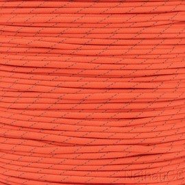 PARACORD PLANET Reflective Paracord Made of 100% Nylon with 7 Inner-Core Strands Available in 10, 25, 50, 100 Foot Lengths That is Made in The USA (Reflective Neon Orange, 100 Feet)