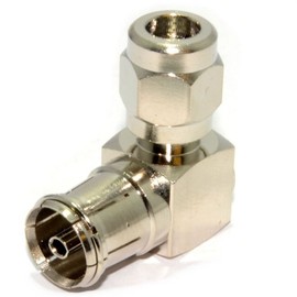 kenable RF Coax Right Angle SOCKET for TV Aerial Cables - All Metal Adapter [Socket]