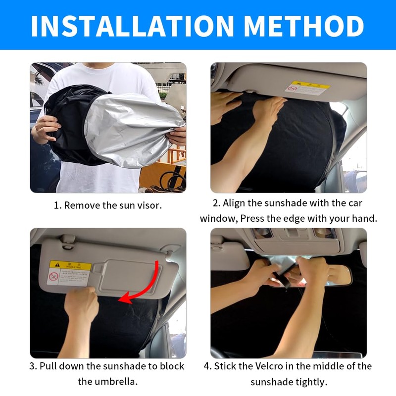 Windshield Sun Shade Compatible with Infiniti Q50 QX60 2014-Present Car