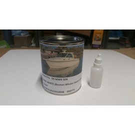 Unbranded Ice Blue color gelcoat repair kit (Boston Whaler) without wax & with hardner 1Qt