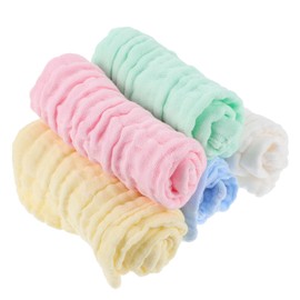 Beavorty 10pcs Multi Square Towels Soft Absorbent Washcloths for Face and Bath Cotton for Home Travel