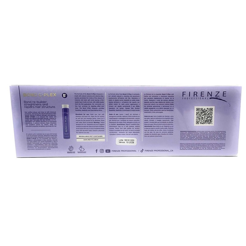 Firenze Professional Bond C-PLEX Ampoules for chemically treated, bleached and