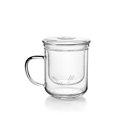 IBILI - Teetasse mit Filter Salvia, 0,4 Liter, Borosilikatglas